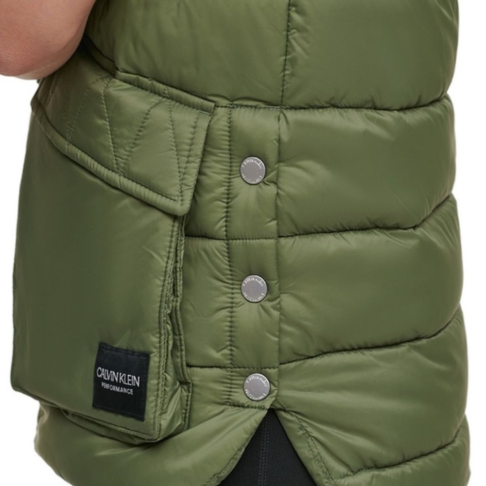 Calvin Klein Performance Repel Hooded Puffer Vest - Picture 3 of 9